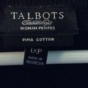 Talbots 1xp black sweater vest